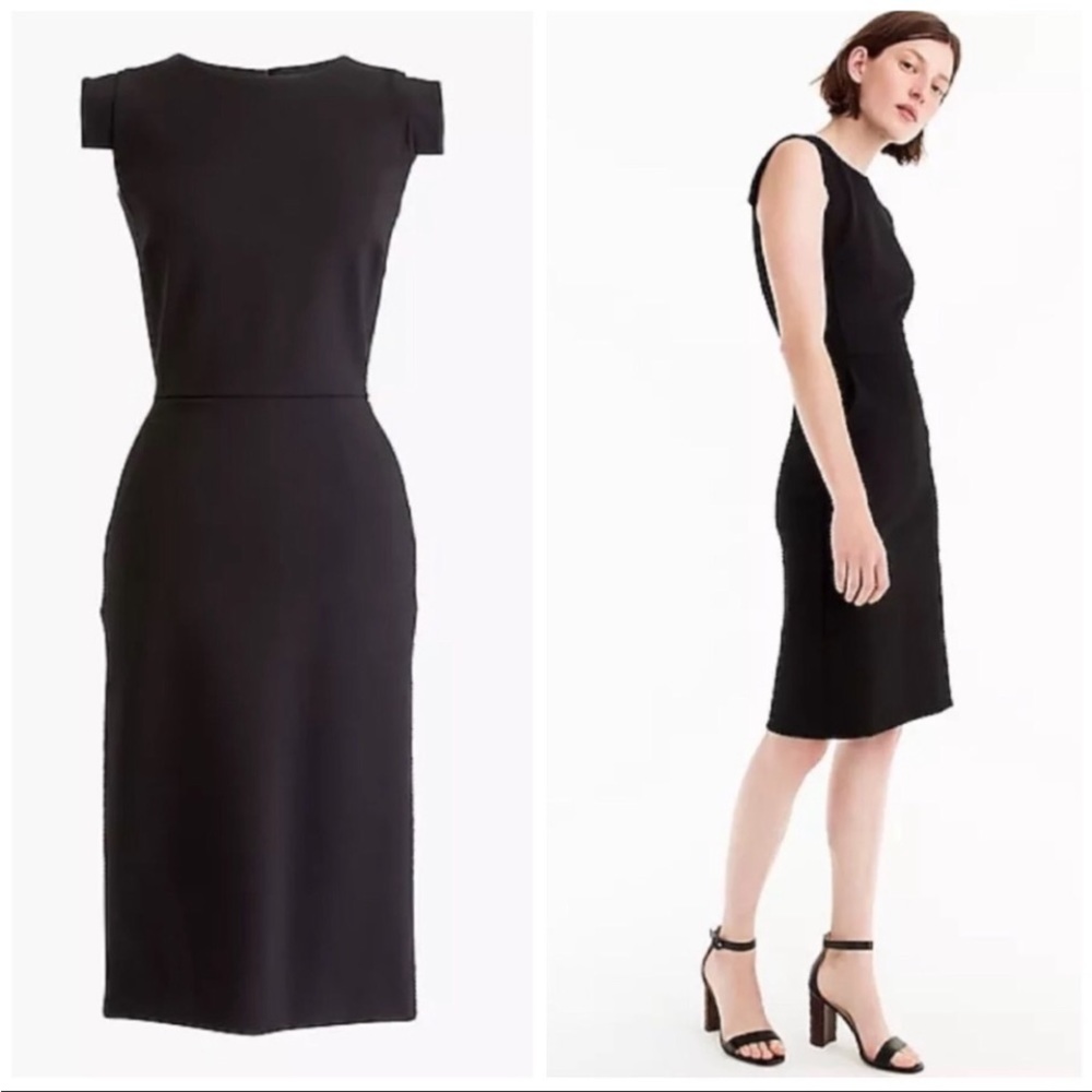 J.Crew Black Ponte Resume Dress
